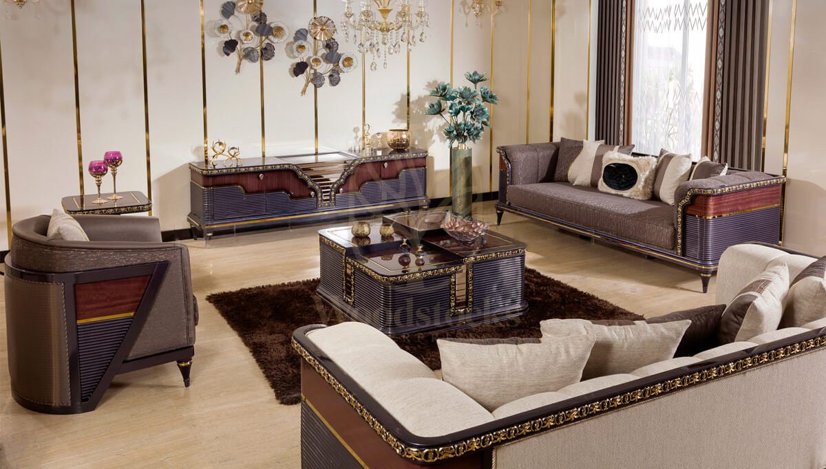 Royal Goksu Hand Carved Teak Sofa Set, Saharanpur, view 5