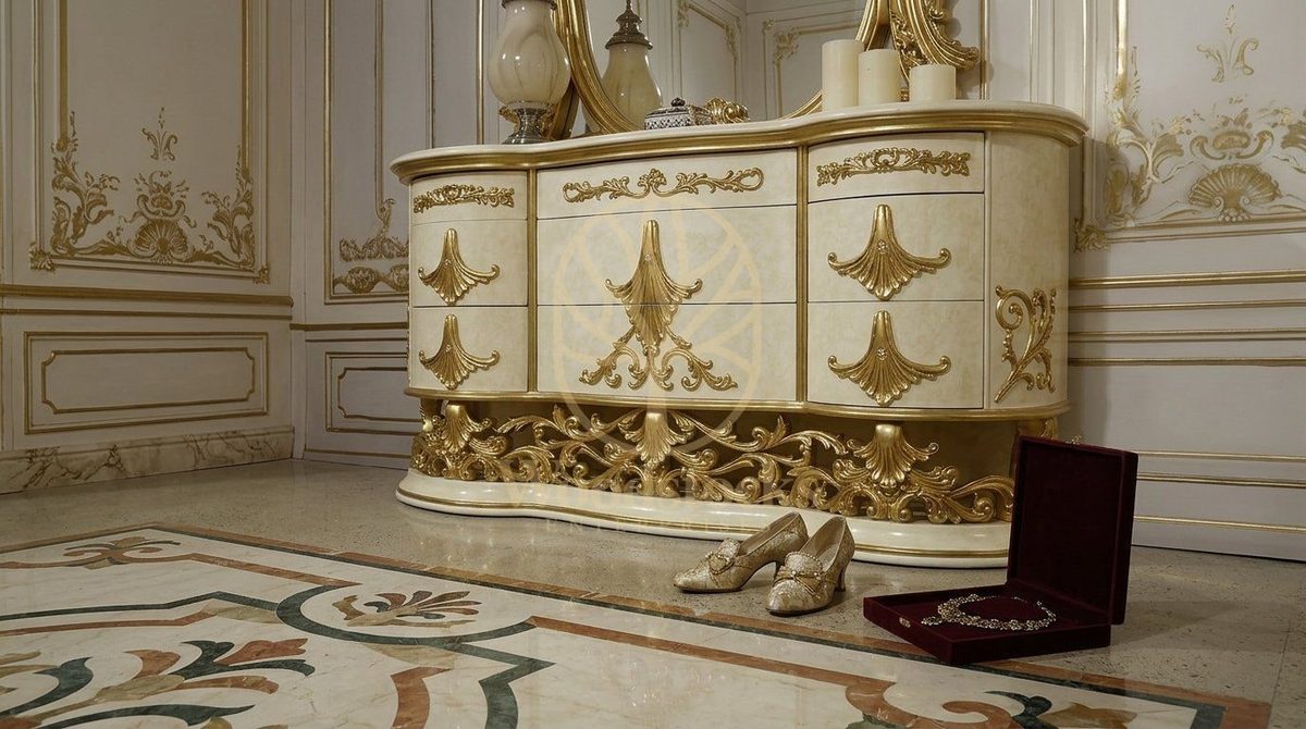 Teak Ornate Gold Dressing Table II, view 5