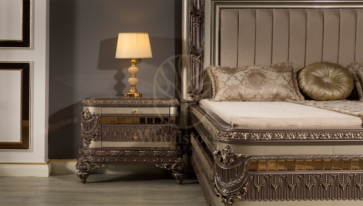Royal Almina Hand Carved Teak King Size Bed, Saharanpur, view 6