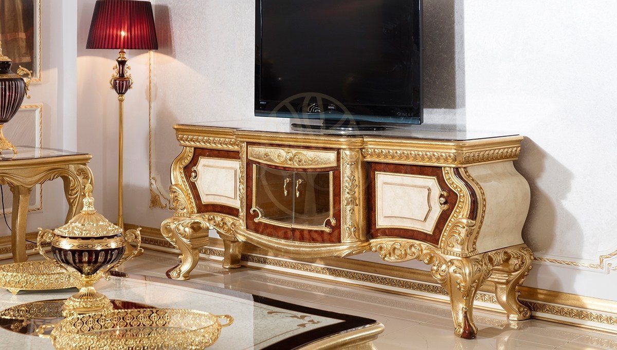 Royal Nevora Hand Carved Teak TV Cabinet, Saharanpur, view 5