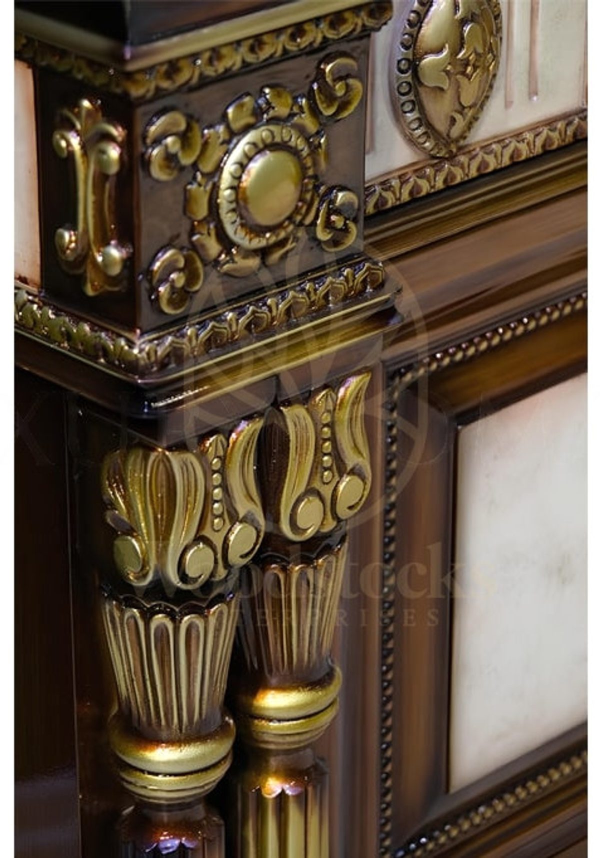 Royal Hatem Hand Carved Teak Office Table, Saharanpur, view 3