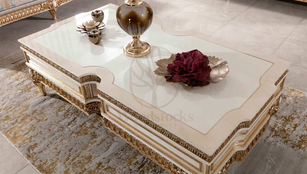 Royal Dominika Cream Hand Carved Teak Sofa Set, Saharanpur, view 2