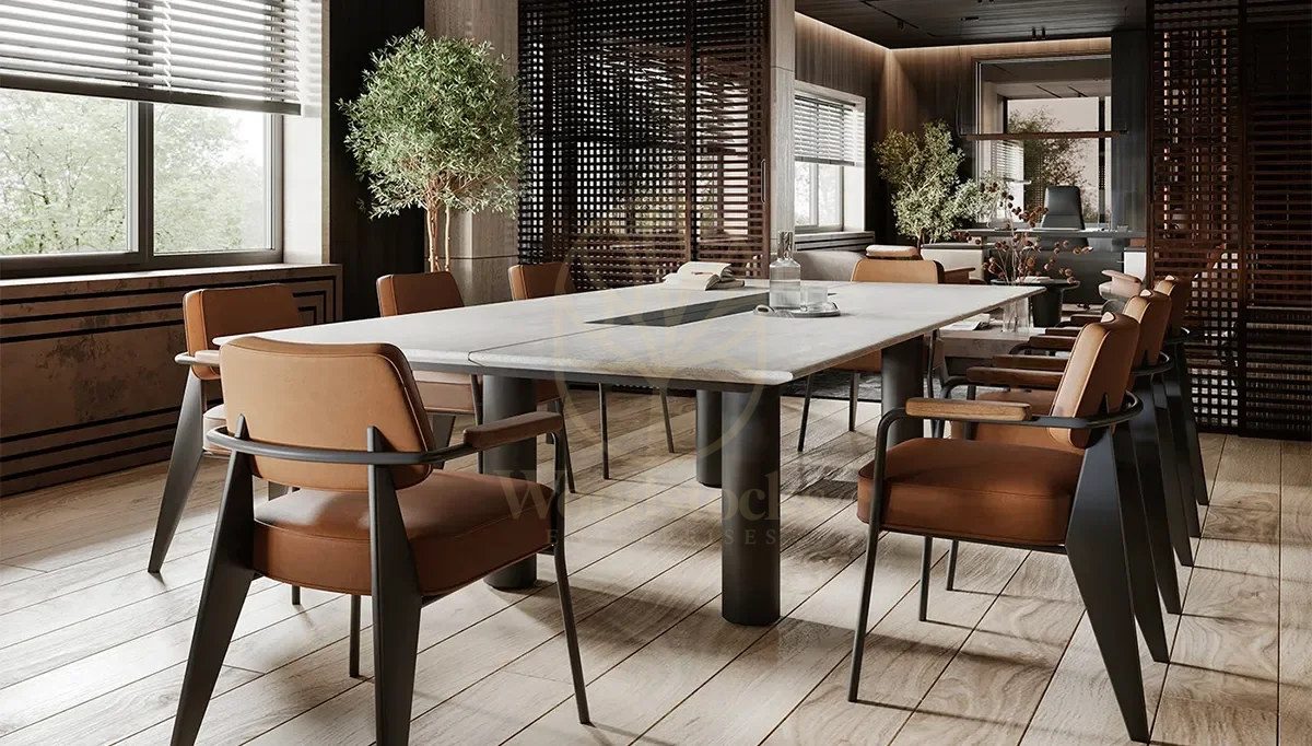 Luxury Artemis Handcrafted Teak Office Table, Saharanpur, view 3