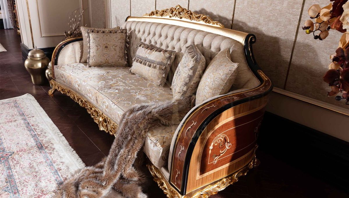 Royal Panamera Marquetry Hand Carved Teak Sofa Set, Saharanpur, view 10