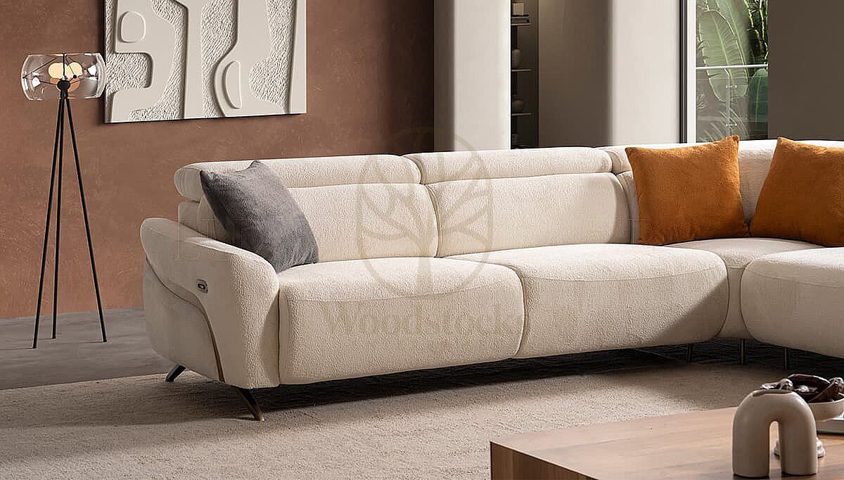 Luxury Kervano Handcrafted Teak L-Shape Sofa, Saharanpur, view 5
