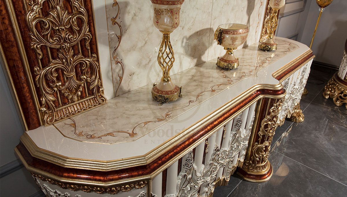 Royal Hurrem Hand Carved Teak TV Cabinet II, Saharanpur, view 3