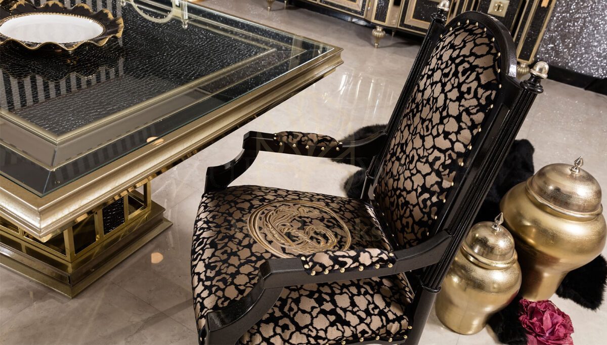 Luxury Kostende Black Handcrafted Teak Dining Table Set, Saharanpur, view 7