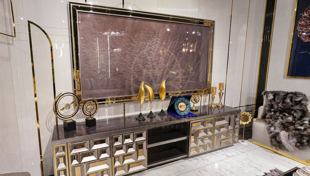 Luxury Vela Handcrafted Teak TV Cabinet, Saharanpur, view 2