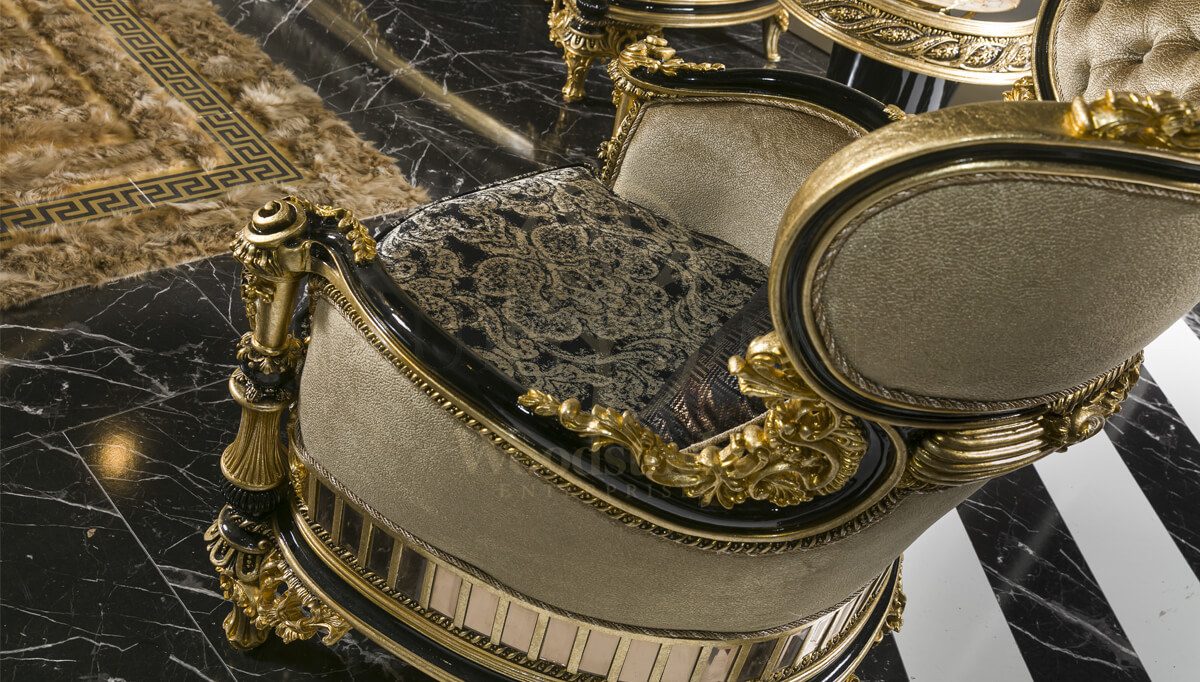 Royal Anemon Hand Carved Teak Sofa Set, Saharanpur, view 2