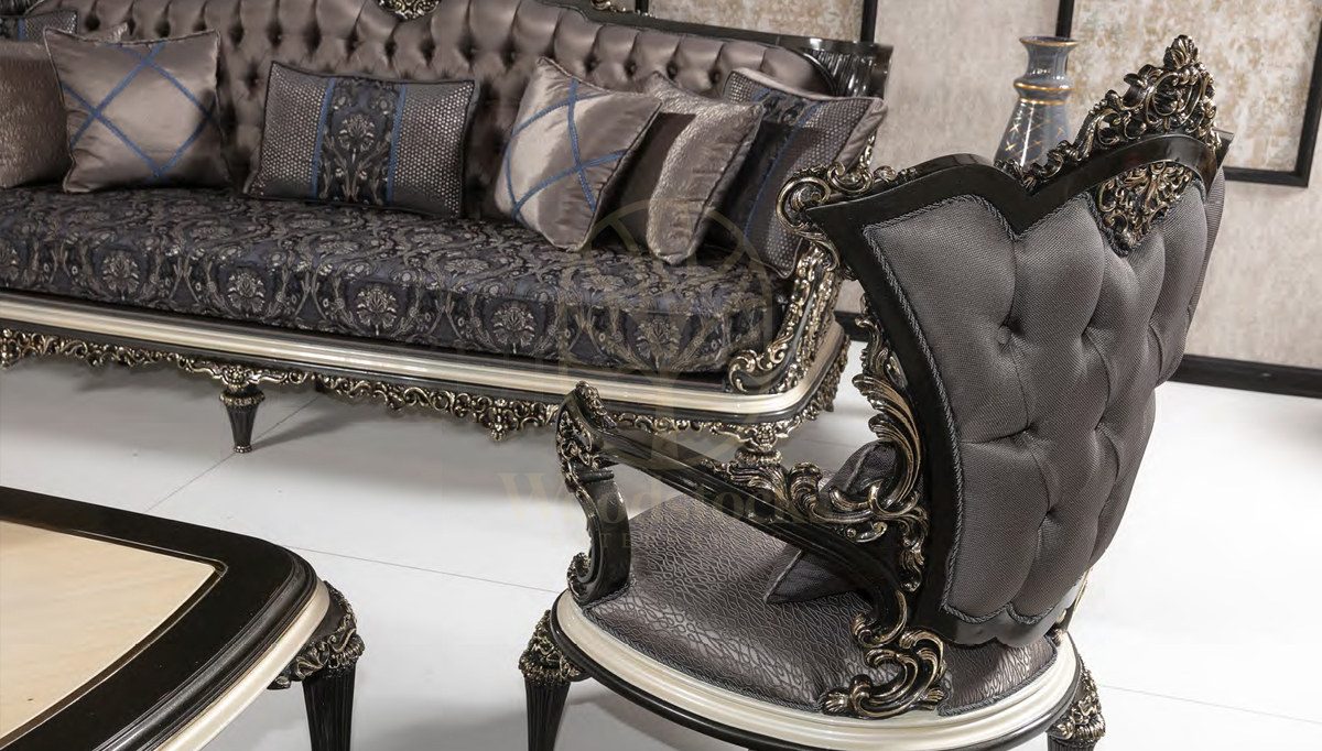 Royal Amarillo Hand Carved Teak Sofa Set, Saharanpur, view 2