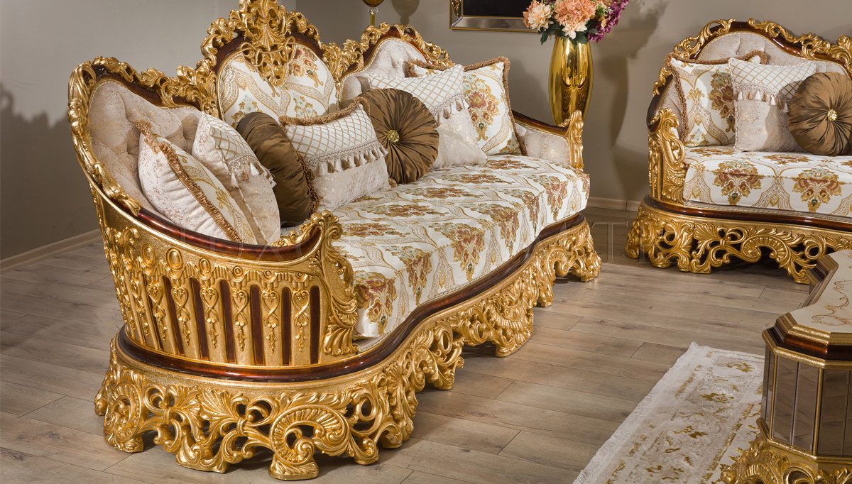 Royal Hurrem Hand Carved Teak Sofa Set III, Saharanpur, view 7
