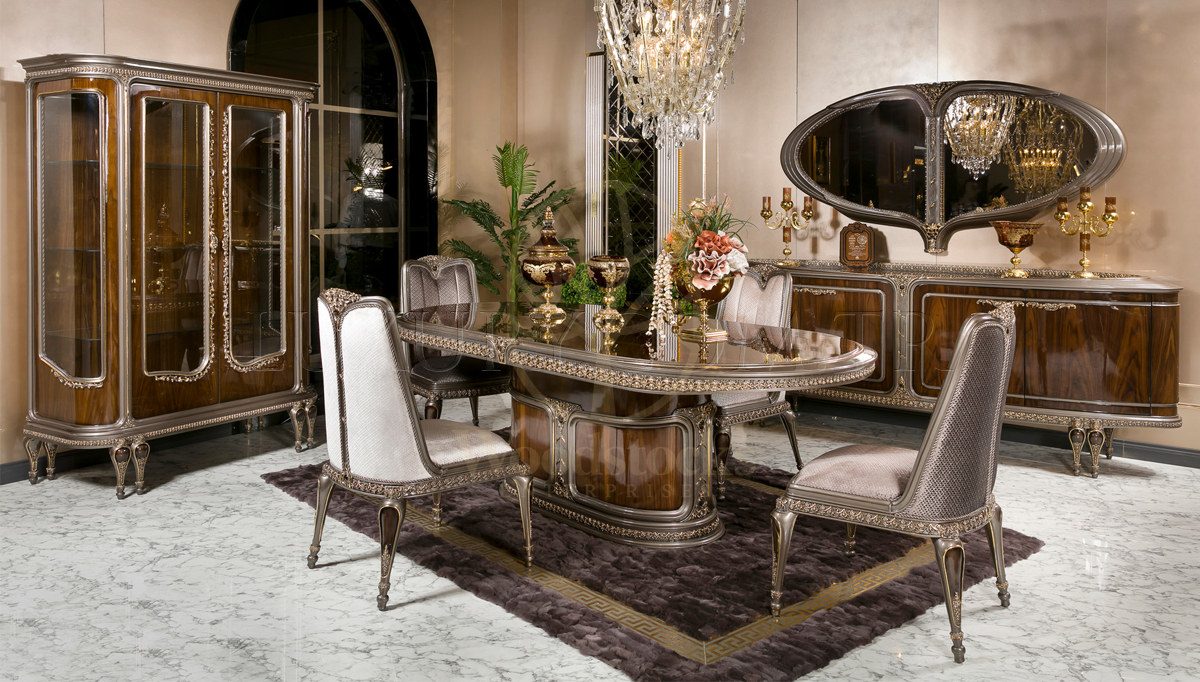 Royal Astera Hand Carved Teak Dining Table Set, Saharanpur, Dining Table