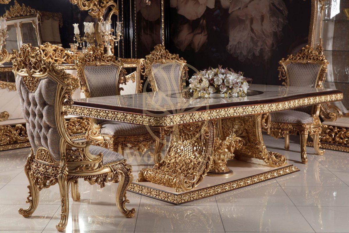 Teak Sovereign Antique Gold Dining Set, view 14