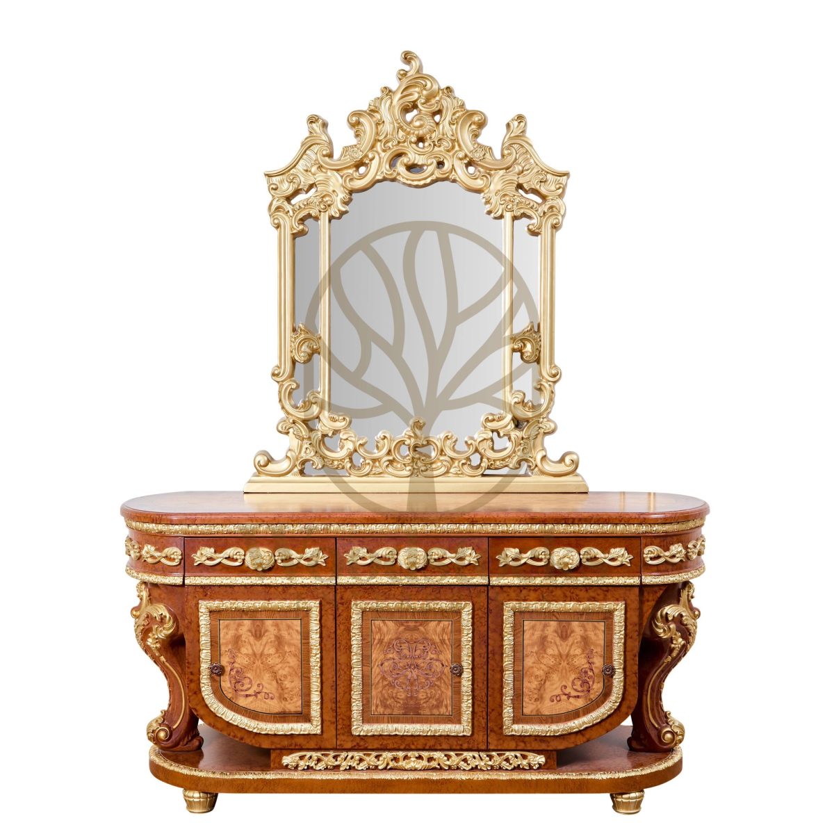 Teak Royal Cherry Decorative Mirror II, alternate view