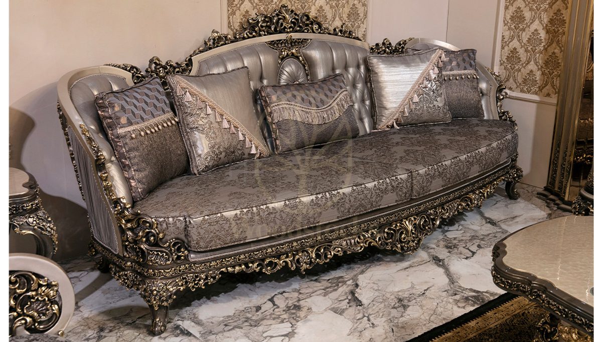 Royal Aregon Hand Carved Teak Sofa Set, Saharanpur, view 7