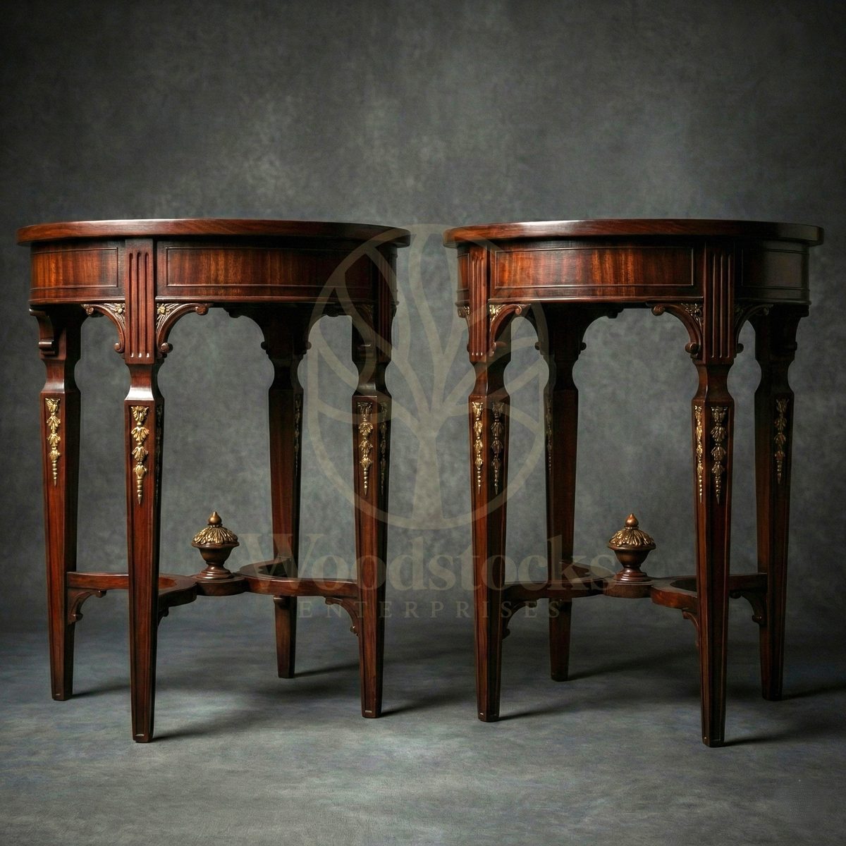 Royal Teak Versailles Neoclassical Side Tables, Saharanpur, view 2