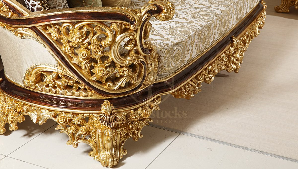 Royal Mercan Hand Carved Teak Sofa Set II, Saharanpur, view 4