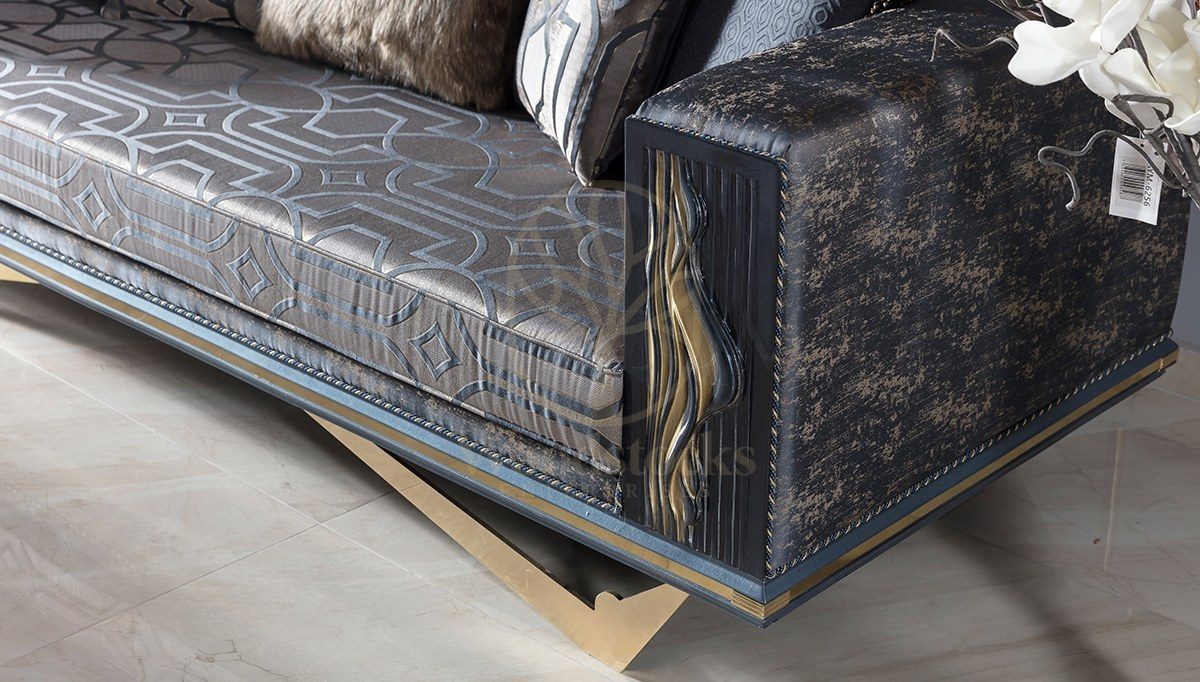 Luxury Valentin Handcrafted Teak Sofa Set II, Saharanpur, view 7