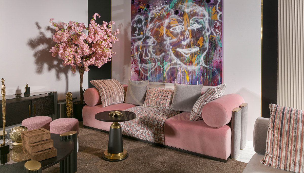 Luxury Vuitton Handcrafted Teak Sofa Set, Saharanpur, view 3