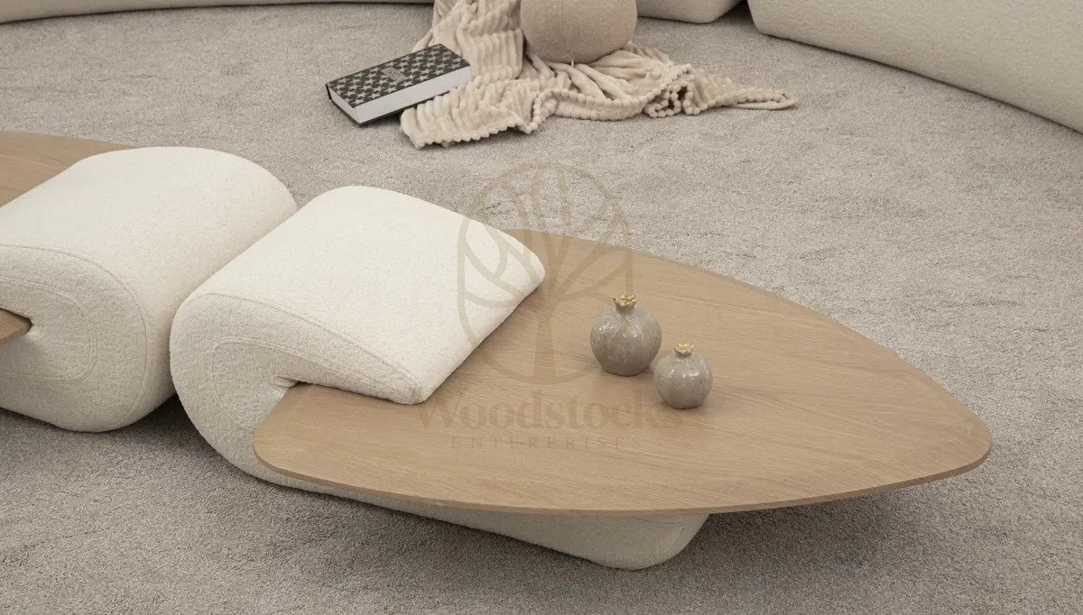 Luxury Solis Cream Handcrafted Teak Sofa Set, Saharanpur, view 3