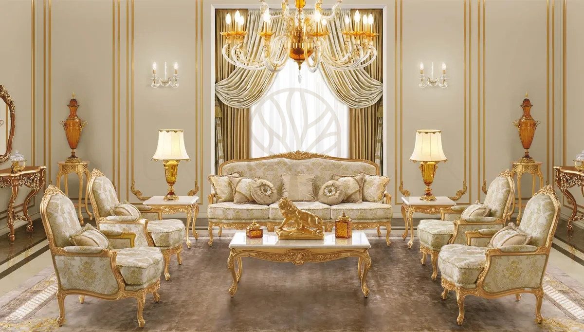 Royal Tunisian Majlis Hand Carved Teak Sofa Set, Saharanpur, view 3