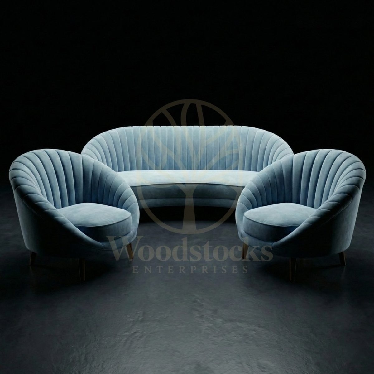Luxury Teak Montparnasse Modernist Art Deco Ensemble, Saharanpur, Sofa Set