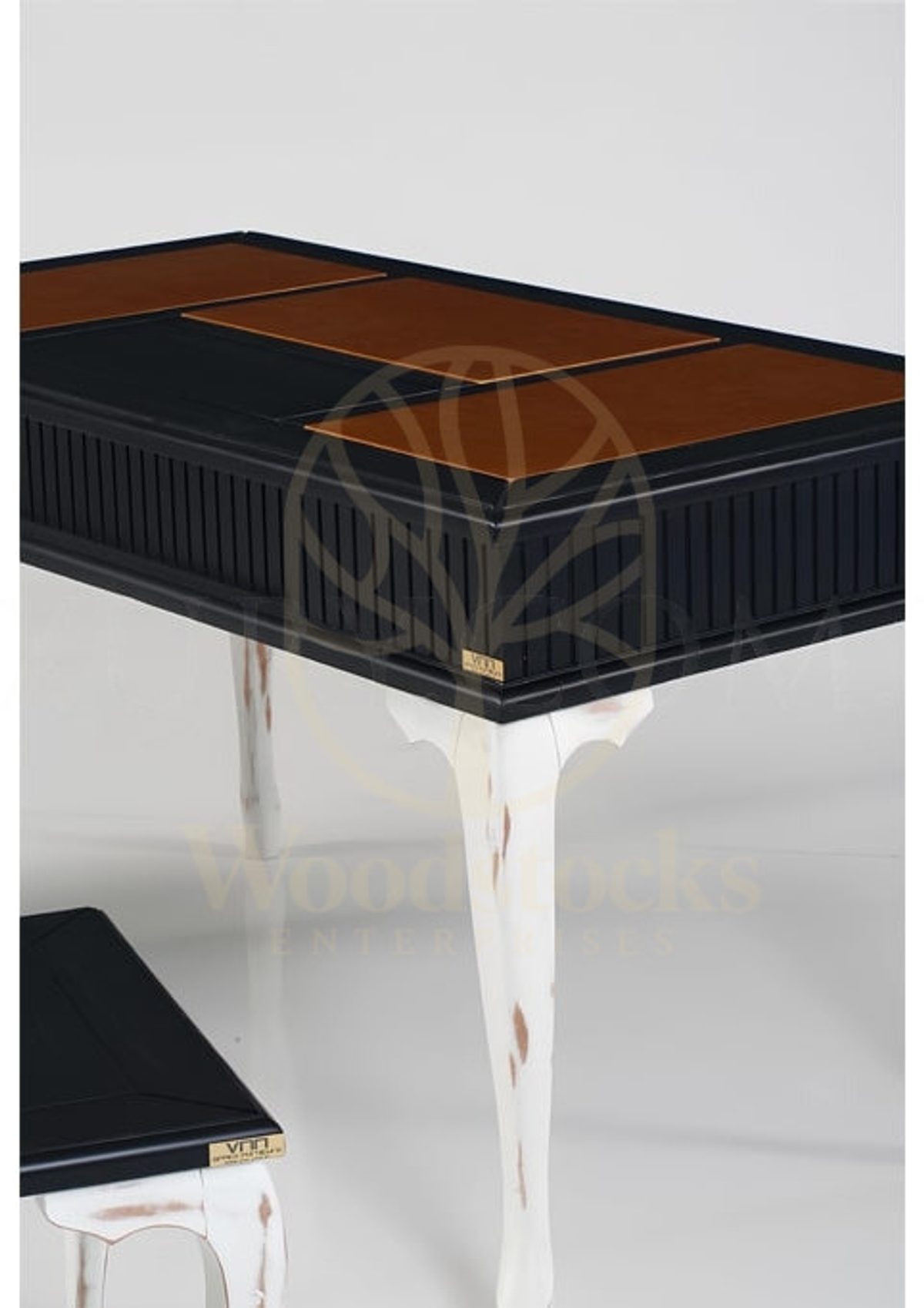 Royal Vizyon Hand Carved Teak Office Table, Saharanpur, view 3