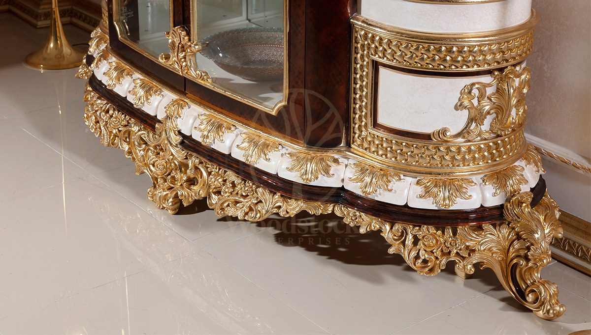 Royal Hunkar Hand Carved Teak Dining Table Set II, Saharanpur, view 6