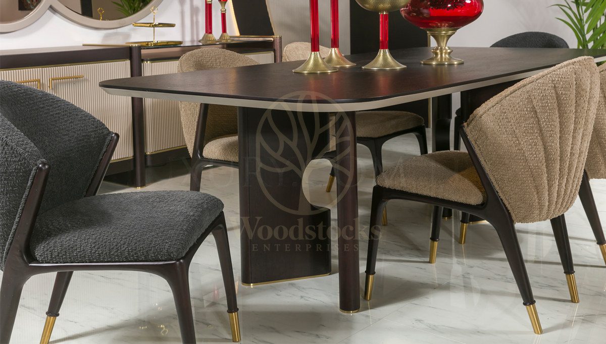 Luxury Omega Handcrafted Teak Dining Table Set, Saharanpur, view 6