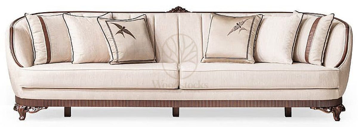 Luxury Karya Beige Handcrafted Teak Sofa Set, Saharanpur, view 4