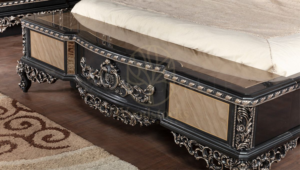 Royal Madley Hand Carved Teak King Size Bed, Saharanpur, view 4