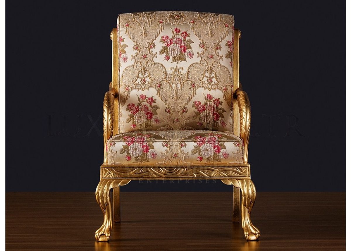 Royal Zapotas Hand Carved Teak Armchair, Saharanpur, view 2