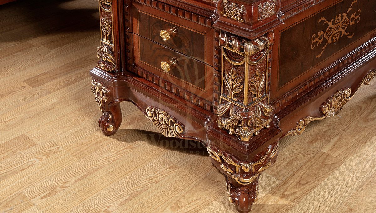 Royal Saray Hand Carved Teak Office Table, Saharanpur, view 7
