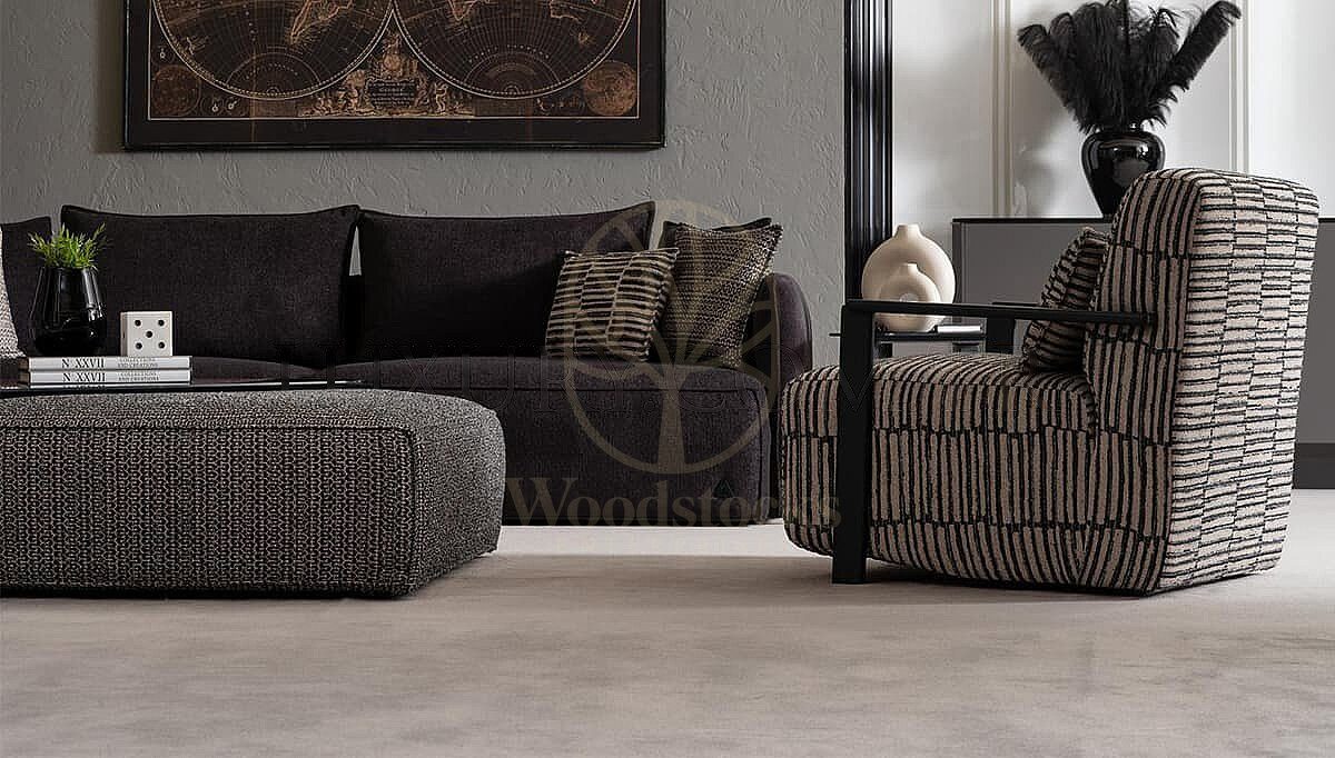 Luxury Arvento Grey Handcrafted Teak Sofa Set, Saharanpur, view 5