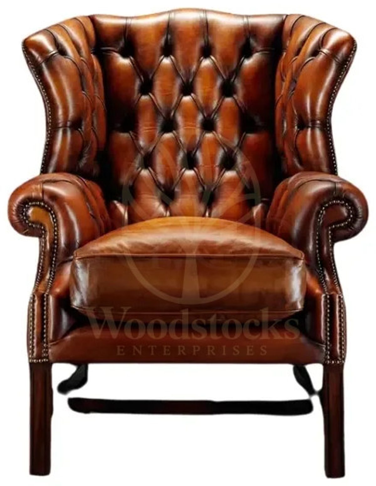 Royal Everton Chesterfield Leather Hand Carved Teak Sofa Set, Saharanpur, view 3