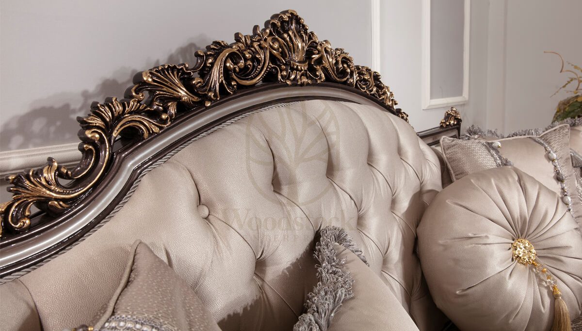 Royal Whiteit Hand Carved Teak Sofa Set, Saharanpur, view 8