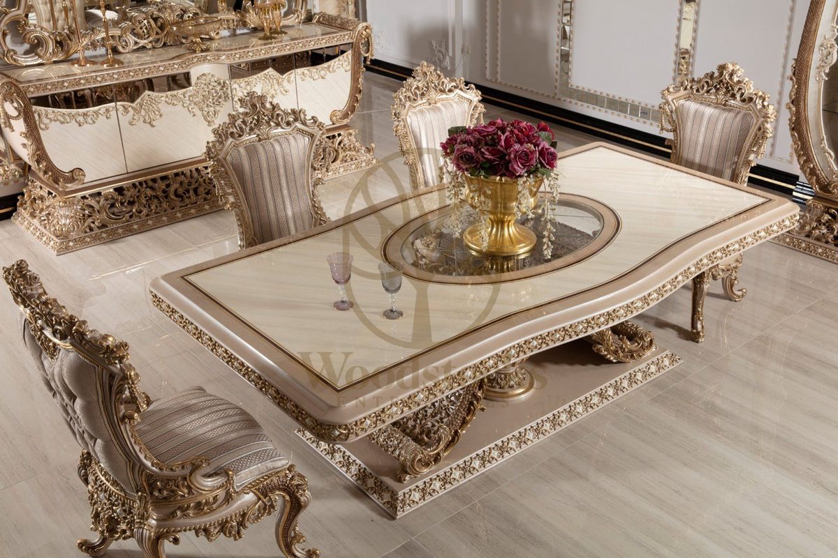 Teak Sovereign Light Brown and Gold Dining Set, view 16