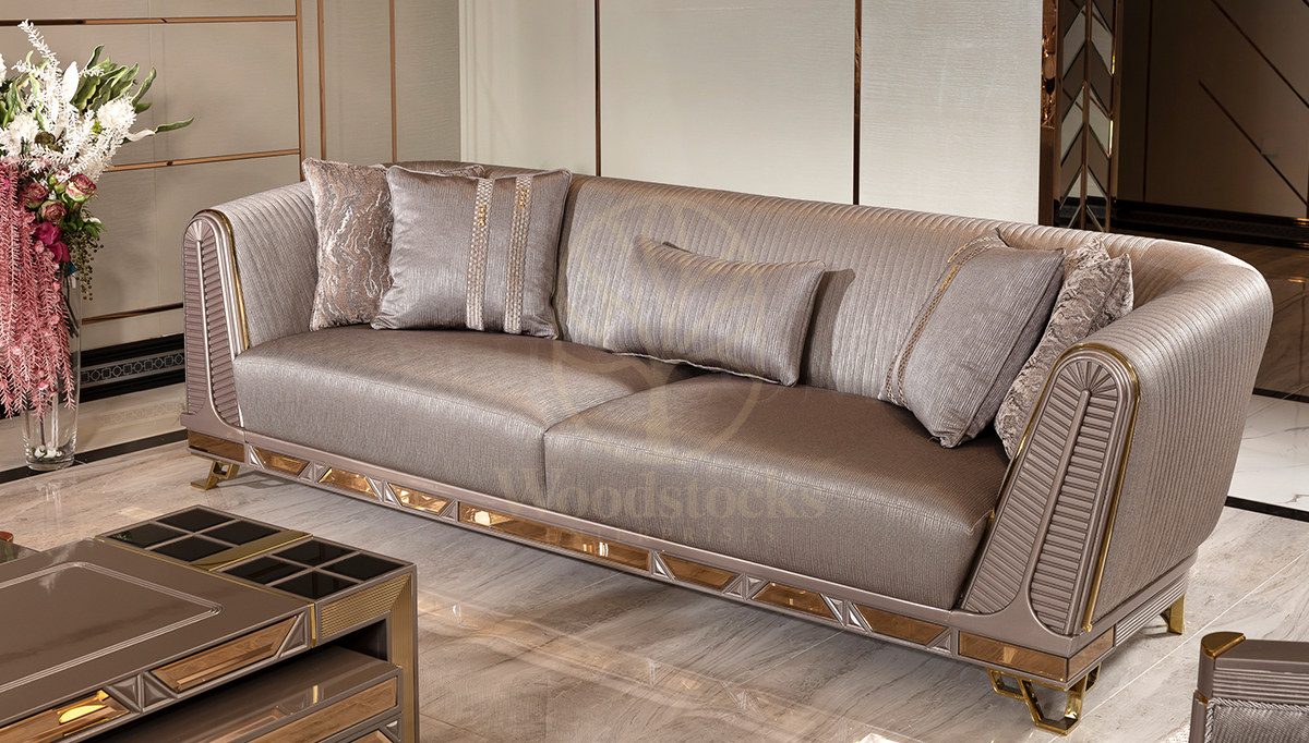Luxury Marsala Handcrafted Teak Sofa Set, Saharanpur, view 2