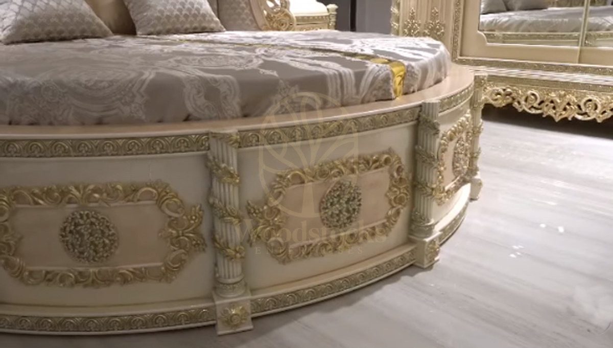 Royal Mazender Hand Carved Teak King Size Bed II, Saharanpur, view 6