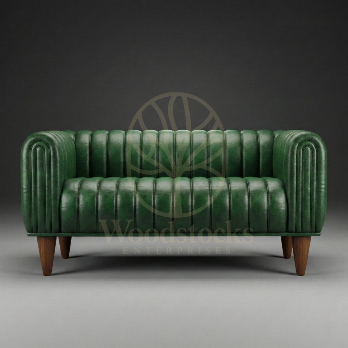 Luxury Teak Antwerp Streamline Art Deco Leather Sofa, Saharanpur, Sofa Set