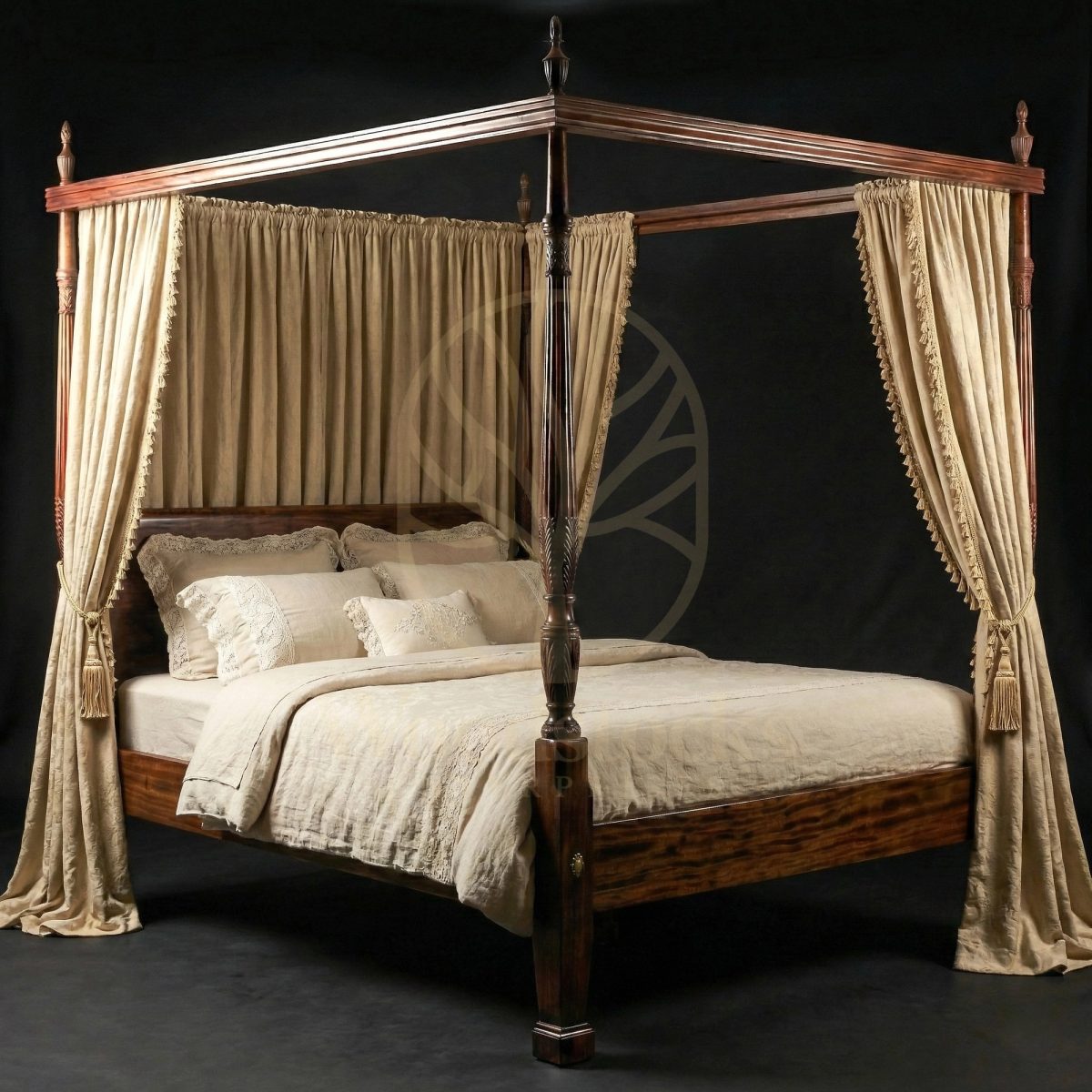 Royal Teak Imperial Campaign House Four Poster Bed, Saharanpur, Four Poster Bed
