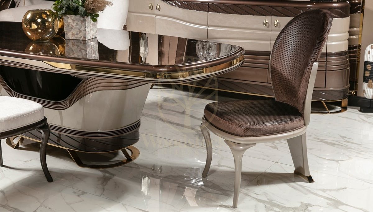 Luxury Zenon Handcrafted Teak Dining Table Set, Saharanpur, view 4