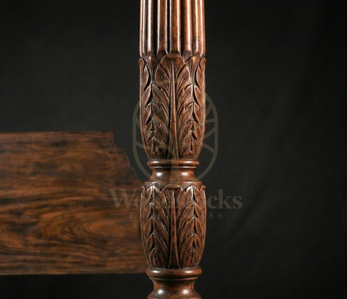 Royal Teak Imperial Campaign House Four Poster Bed, Saharanpur, view 4