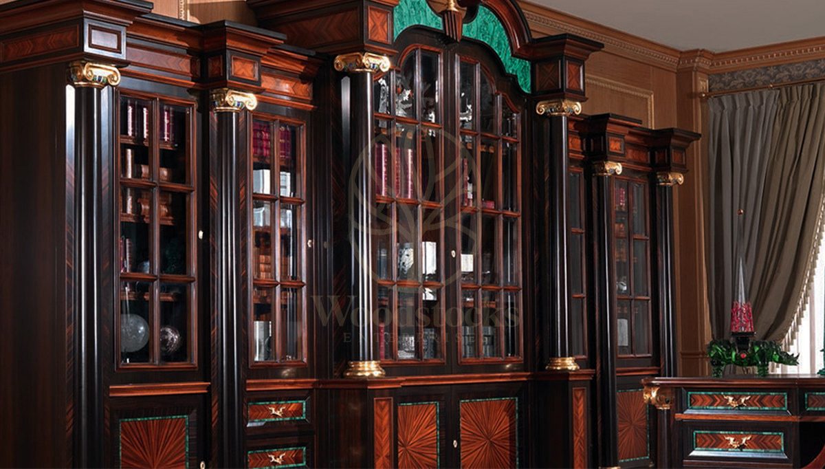 Royal Ahesta Bronze Hand Carved Teak Office Table, Saharanpur, view 4