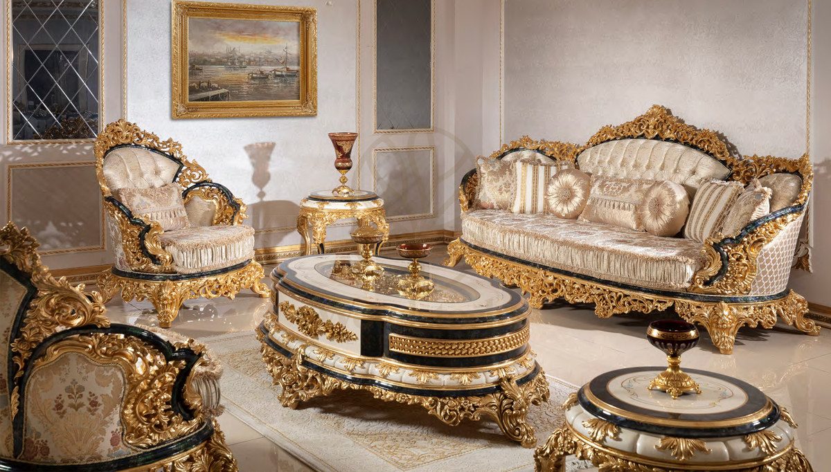 Royal Hunkar Hand Carved Teak Sofa Set, Saharanpur, Sofa Set