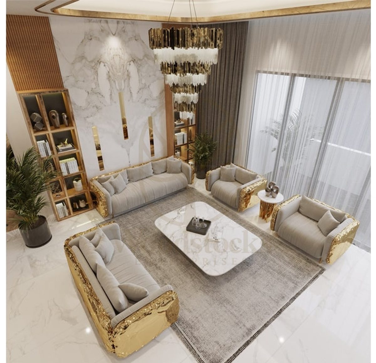 Luxury Sandor Handcrafted Teak Sofa Set, Saharanpur, view 4