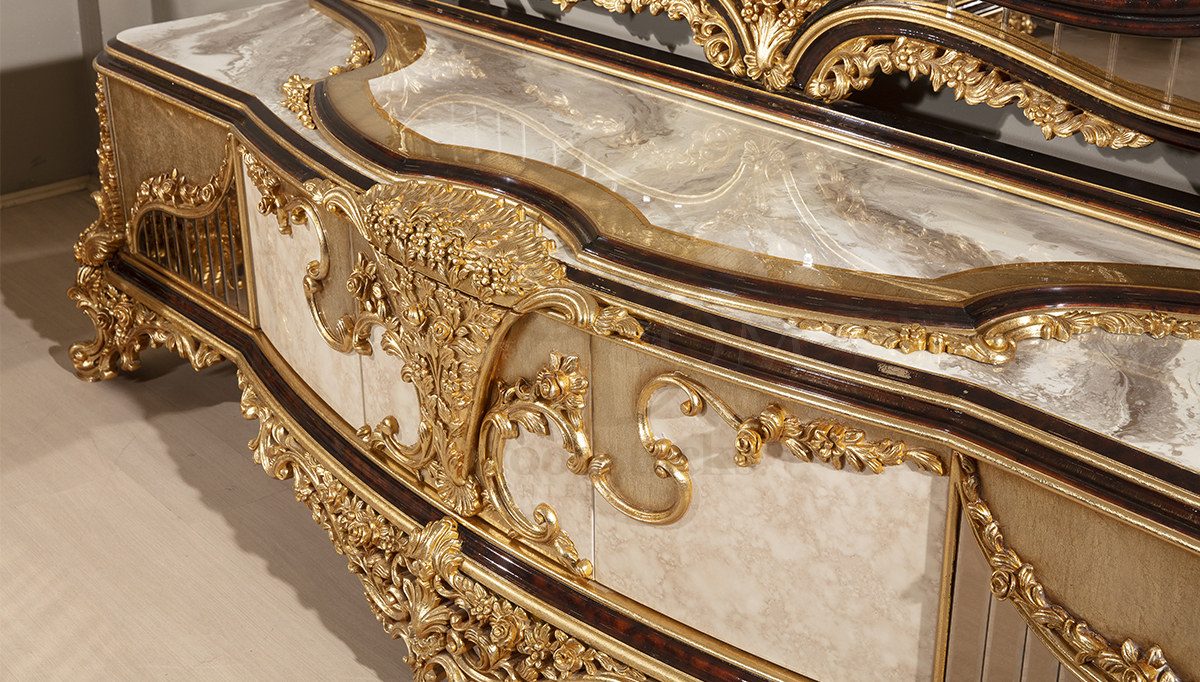 Royal Mercan Hand Carved Teak TV Cabinet II, Saharanpur, view 3