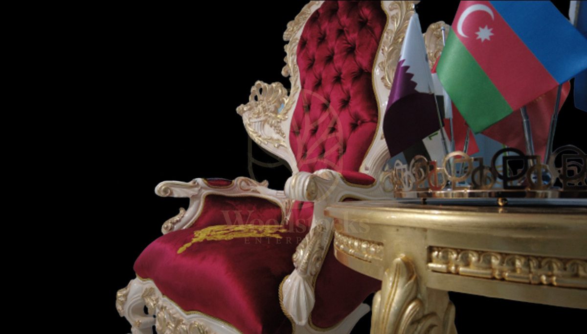 Royal Palermo Hand Carved Teak Armchair, Saharanpur, view 9