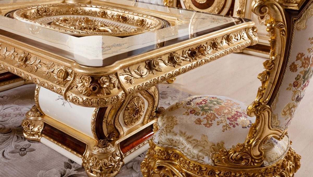 Royal Laden Hand Carved Teak Dining Table Set, Saharanpur, view 2
