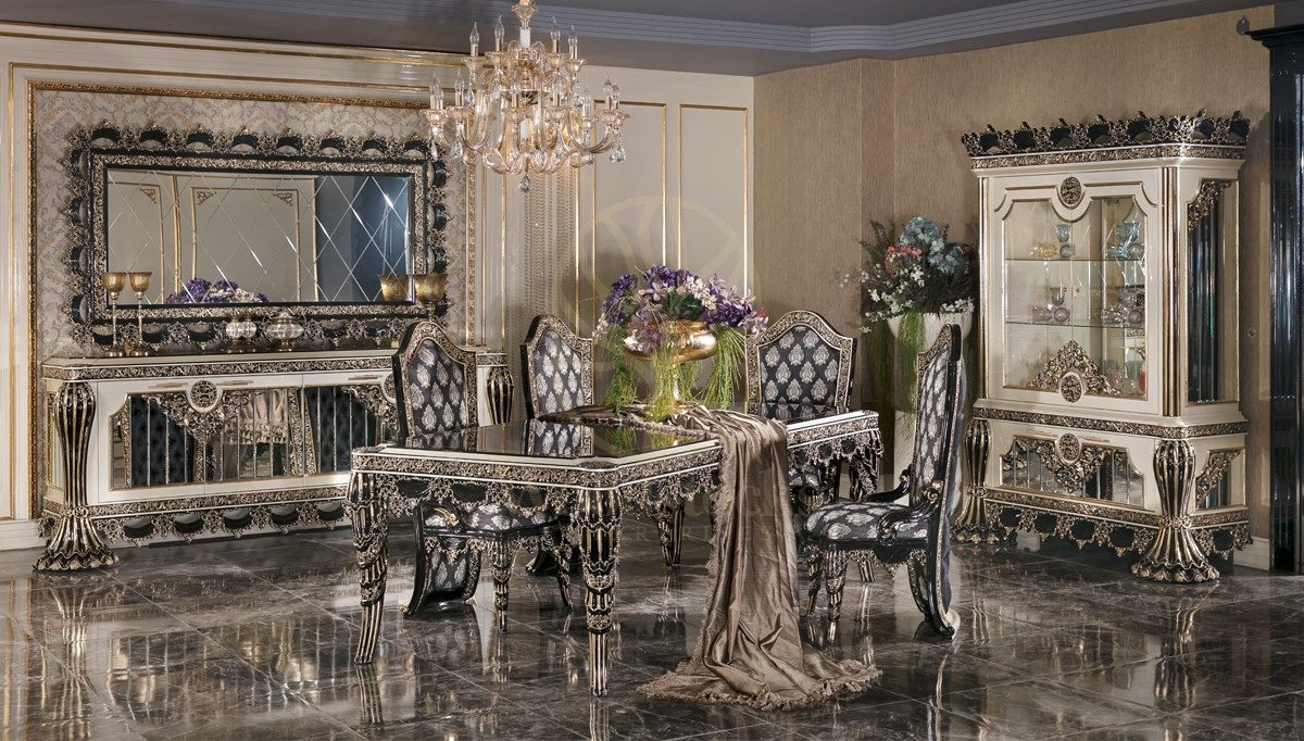 Royal Cape Hand Carved Teak Dining Table Set, Saharanpur, Dining Table